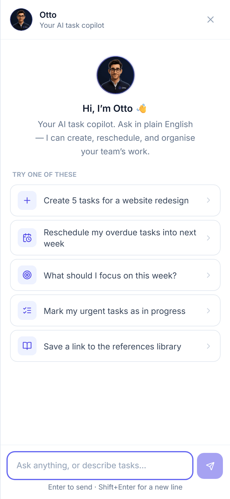 Otto chat on mobile